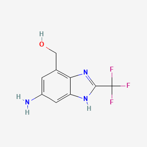 (6-Amino-2-(trifluoromethyl)-1H-benzo[d]imidazol-4-yl)methanol