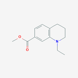 molecular formula C13H17NO2 B13664842 Methyl 1-ethyl-1,2,3,4-tetrahydroquinoline-7-carboxylate 