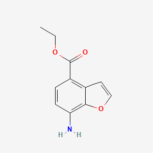 molecular formula C11H11NO3 B13664874 Ethyl 7-aminobenzofuran-4-carboxylate 