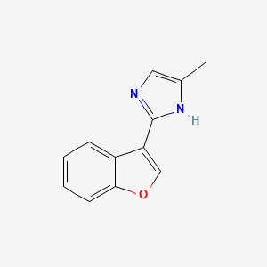 molecular formula C12H10N2O B13664887 2-(3-Benzofuryl)-5-methyl-1H-imidazole 