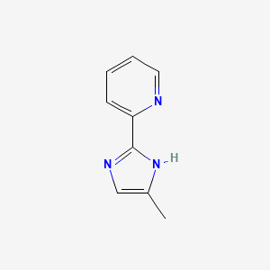 molecular formula C9H9N3 B13664927 2-(5-Methyl-2-imidazolyl)pyridine 