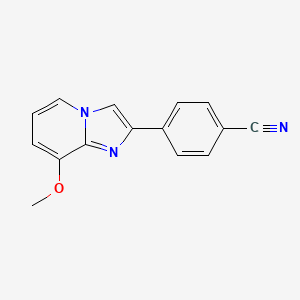 molecular formula C15H11N3O B13664940 4-(8-Methoxyimidazo[1,2-a]pyridin-2-yl)benzonitrile 