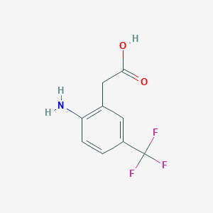 molecular formula C9H8F3NO2 B13665013 2-(2-Amino-5-(trifluoromethyl)phenyl)acetic acid 