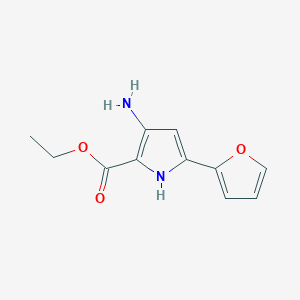 ethyl 3-amino-5-(furan-2-yl)-1H-pyrrole-2-carboxylate