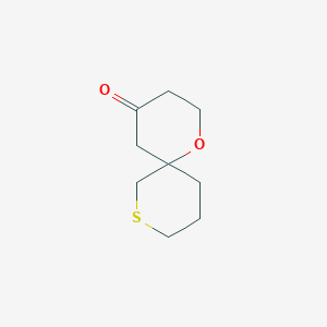 molecular formula C9H14O2S B13665221 1-Oxa-8-thiaspiro[5.5]undecan-4-one 