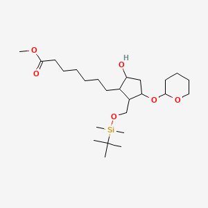 Methyl 7-[(1R,2S,3R,5S)-2-[[(tert-Butyldimethylsilyl)oxy]methyl]-5-hydroxy-3-[(tetrahydro-2H-pyran-2-yl)oxy]cyclopentyl]heptanoate