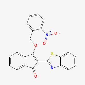 2-(Benzo[d]thiazol-2-yl)-3-((2-nitrobenzyl)oxy)-1H-inden-1-one