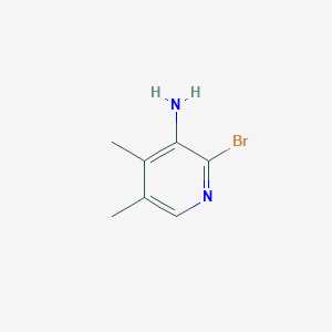 molecular formula C7H9BrN2 B13665237 2-Bromo-4,5-dimethylpyridin-3-amine 