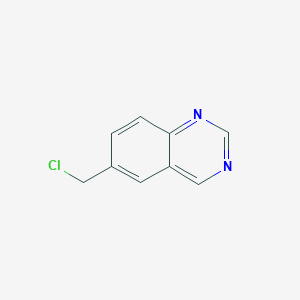 molecular formula C9H7ClN2 B13665274 6-(Chloromethyl)quinazoline 