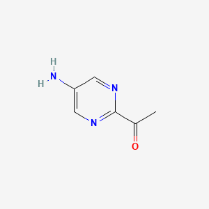 molecular formula C6H7N3O B13665330 1-(5-Aminopyrimidin-2-yl)ethanone 