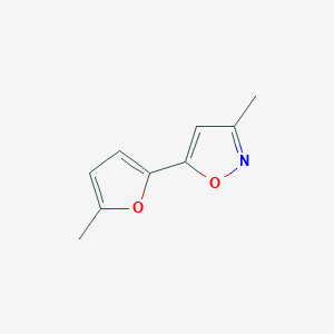 molecular formula C9H9NO2 B13665335 3-Methyl-5-(5-methyl-2-furyl)isoxazole 