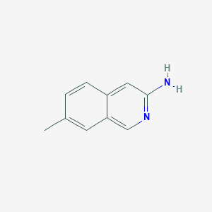 molecular formula C10H10N2 B13665336 7-Methylisoquinolin-3-amine 