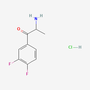 molecular formula C9H10ClF2NO B13665348 2-Amino-1-(3,4-difluorophenyl)-1-propanone Hydrochloride 