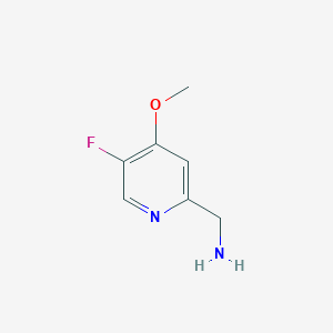 molecular formula C7H9FN2O B13665360 (5-Fluoro-4-methoxypyridin-2-yl)methanamine 