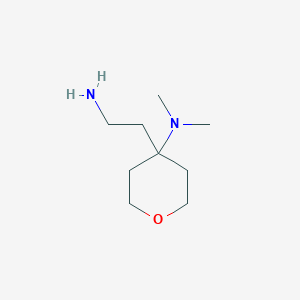 molecular formula C9H20N2O B1366539 4-(2-aminoethyl)-N,N-dimethyltetrahydro-2H-pyran-4-amine 