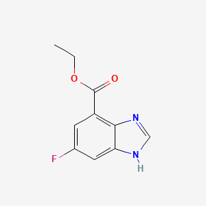 molecular formula C10H9FN2O2 B13665426 Ethyl 6-fluoro-1H-benzo[d]imidazole-4-carboxylate 