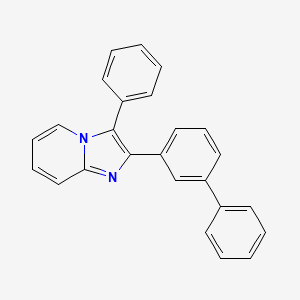 molecular formula C25H18N2 B13665449 2-([1,1'-Biphenyl]-3-yl)-3-phenylimidazo[1,2-a]pyridine 