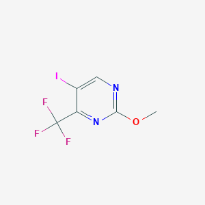 molecular formula C6H4F3IN2O B13665483 5-Iodo-2-methoxy-4-(trifluoromethyl)pyrimidine 