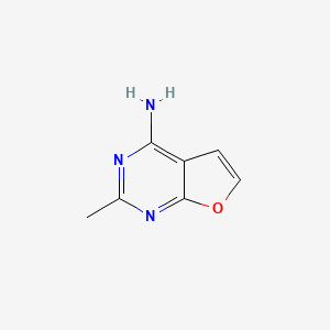 molecular formula C7H7N3O B13665494 2-Methylfuro[2,3-d]pyrimidin-4-amine 