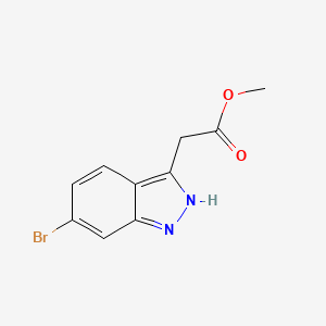 molecular formula C10H9BrN2O2 B13665529 Methyl 2-(6-bromo-1H-indazol-3-yl)acetate 