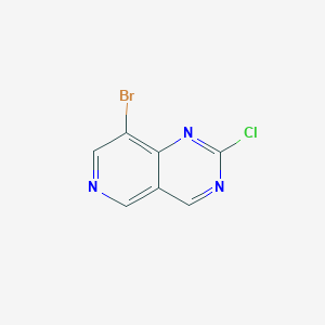 molecular formula C7H3BrClN3 B13665565 8-Bromo-2-chloropyrido[4,3-d]pyrimidine 