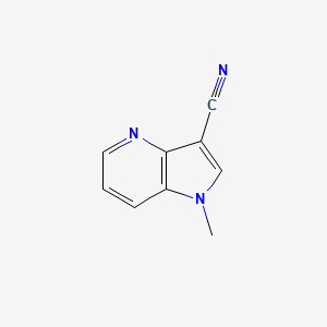 molecular formula C9H7N3 B13665568 1-Methyl-1H-pyrrolo[3,2-b]pyridine-3-carbonitrile 