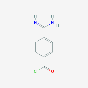 B136657 4-Carbamimidoylbenzoyl chloride CAS No. 138109-35-0