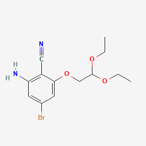 2-Amino-4-bromo-6-(2,2-diethoxyethoxy)benzonitrile