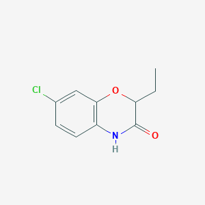 molecular formula C10H10ClNO2 B13665733 7-Chloro-2-ethyl-2H-benzo[b][1,4]oxazin-3(4H)-one 