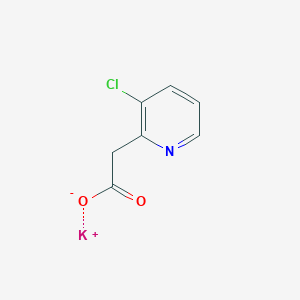 molecular formula C7H5ClKNO2 B13665740 Potassium 2-(3-chloropyridin-2-yl)acetate 