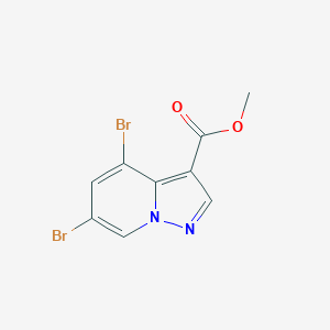 molecular formula C9H6Br2N2O2 B13665741 Methyl 4,6-dibromopyrazolo[1,5-a]pyridine-3-carboxylate 