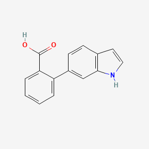 molecular formula C15H11NO2 B13665747 2-(1H-Indol-6-yl)benzoic acid 