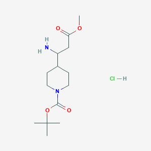 tert-Butyl 4-(1-amino-3-methoxy-3-oxopropyl)piperidine-1-carboxylate hydrochloride