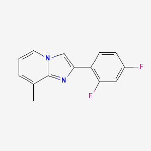 molecular formula C14H10F2N2 B13665793 2-(2,4-Difluorophenyl)-8-methylimidazo[1,2-a]pyridine 