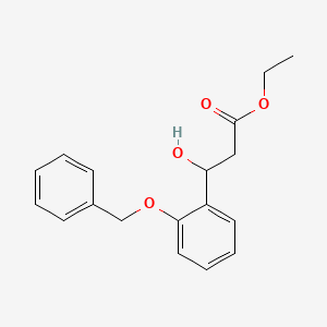 molecular formula C18H20O4 B13665806 Ethyl 3-[2-(Benzyloxy)phenyl]-3-hydroxypropanoate 