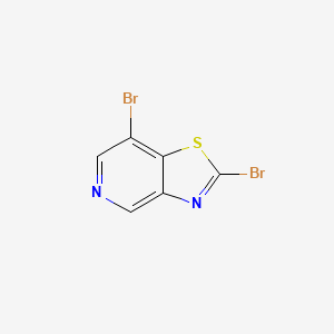 molecular formula C6H2Br2N2S B13665823 2,7-Dibromothiazolo[4,5-c]pyridine 