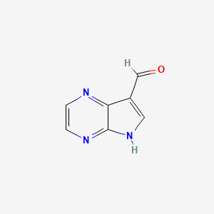 molecular formula C7H5N3O B1366583 5H-吡咯并[2,3-b]吡嗪-7-甲醛 CAS No. 4121-22-6