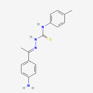 molecular formula C16H18N4S B1366588 1-[(E)-1-(4-aminophenyl)ethylideneamino]-3-(4-methylphenyl)thiourea 