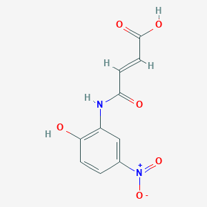 molecular formula C10H8N2O6 B1366589 (E)-4-(2-hydroxy-5-nitroanilino)-4-oxobut-2-enoic acid 