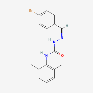 molecular formula C16H16BrN3O B1366593 1-[(Z)-(4-bromophenyl)methylideneamino]-3-(2,6-dimethylphenyl)urea 