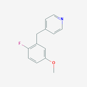 molecular formula C13H12FNO B13666147 4-(2-Fluoro-5-methoxybenzyl)pyridine 