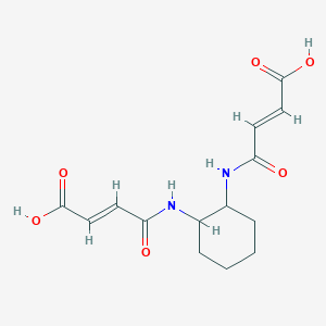 molecular formula C14H18N2O6 B1366620 (E)-4-[(2-{[(E)-4-Hydroxy-4-oxo-2-butenoyl]amino}cyclohexyl)amino]-4-oxo-2-butenoic acid 