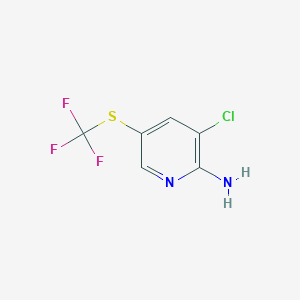 3-Chloro-5-((trifluoromethyl)thio)pyridin-2-amine