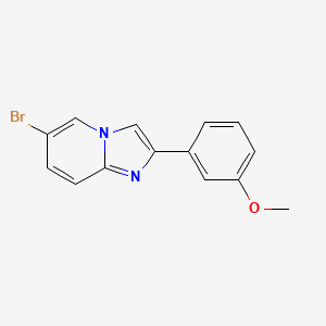 molecular formula C14H11BrN2O B13666287 6-Bromo-2-(3-methoxyphenyl)imidazo[1,2-a]pyridine 