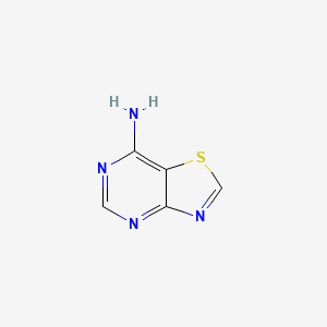 molecular formula C5H4N4S B13666358 Thiazolo[4,5-d]pyrimidin-7-amine 