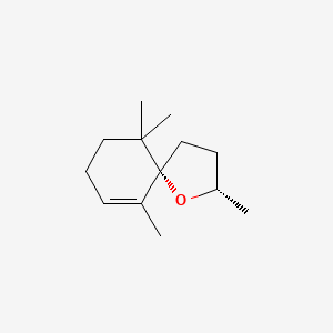 molecular formula C13H22O B1366638 1-Oxaspiro(4.5)dec-6-ene, 2,6,10,10-tetramethyl-, (2S,5S)- CAS No. 66537-39-1