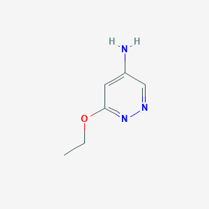 molecular formula C6H9N3O B13666386 6-Ethoxypyridazin-4-amine CAS No. 89464-91-5