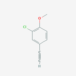 molecular formula C9H7ClO B1366639 2-氯-4-乙炔基-1-甲氧基苯 CAS No. 120136-29-0