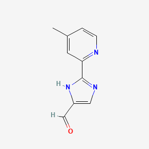 molecular formula C10H9N3O B13666395 2-(4-Methyl-2-pyridyl)imidazole-5-carbaldehyde 