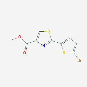 molecular formula C9H6BrNO2S2 B13666408 Methyl 2-(5-Bromothiophen-2-yl)thiazole-4-carboxylate 